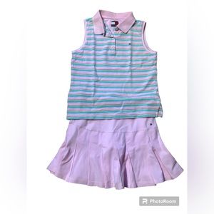 Tommy Hilfiger matching shirt and skort set. Top is size large. Bottom m…